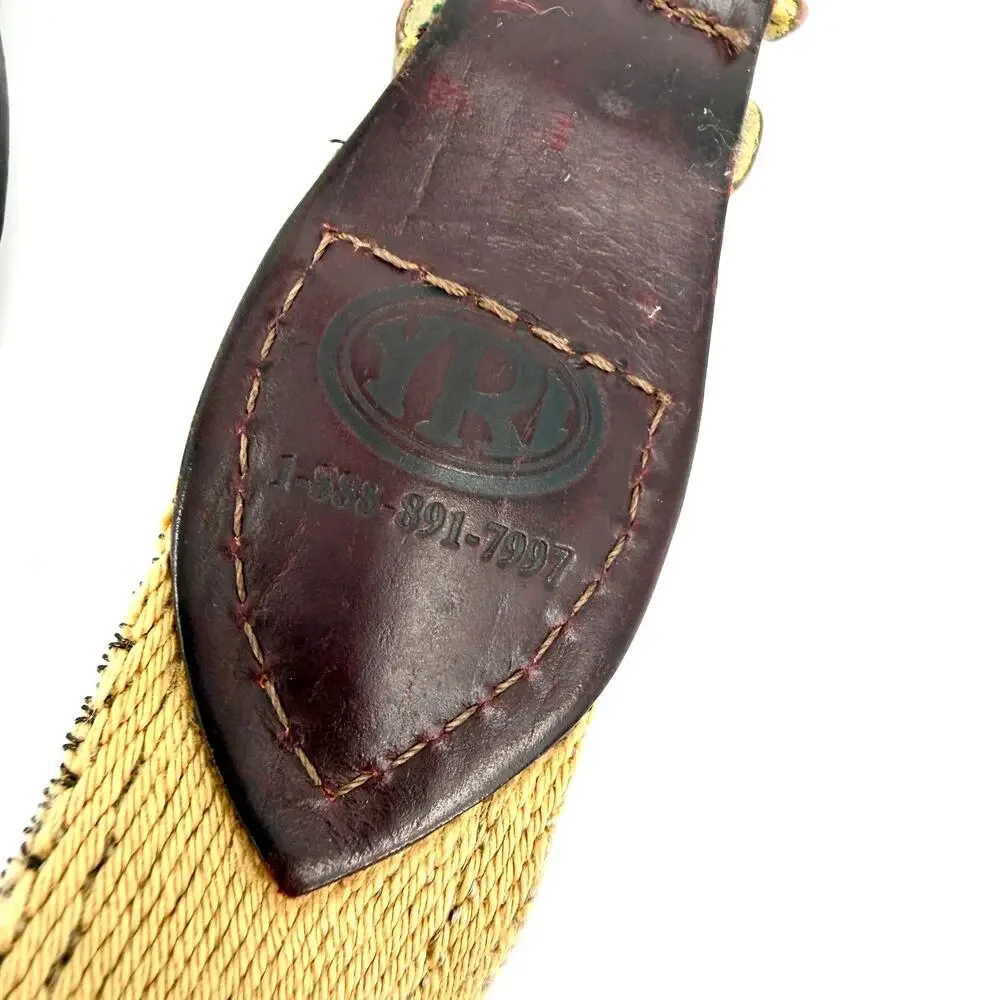 Vintage Y2K YRI Navy Preppy Collegiate Crest Belt